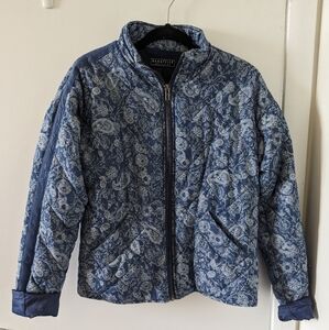 Vintage denim look quilted jacket